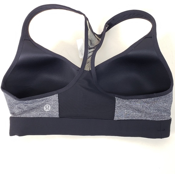 Lululemon Speed up Bra Padded Mesh Gray black 4&6 - Picture 4 of 7